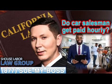 Do car salesman get paid hourly - A salesman earning a fixed salary is paid a specific hourly amount or a monthly wage. This wage is calculated using an average 40 hour week. An average car salesman salary for fixed pay structure is $3352 per month. Working for a fixed salary means that you do not get to earn extra money by selling more cars. 